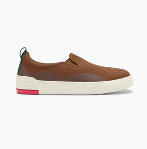 Ludic Petrichor Brown Enhanced Canvas slip-on sneakers