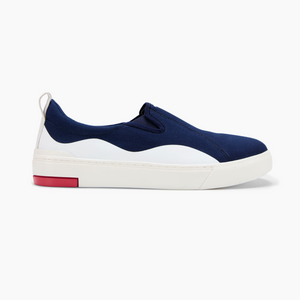 Ludic Wavey Blue Enhanced Canvas slip-on sneakers
