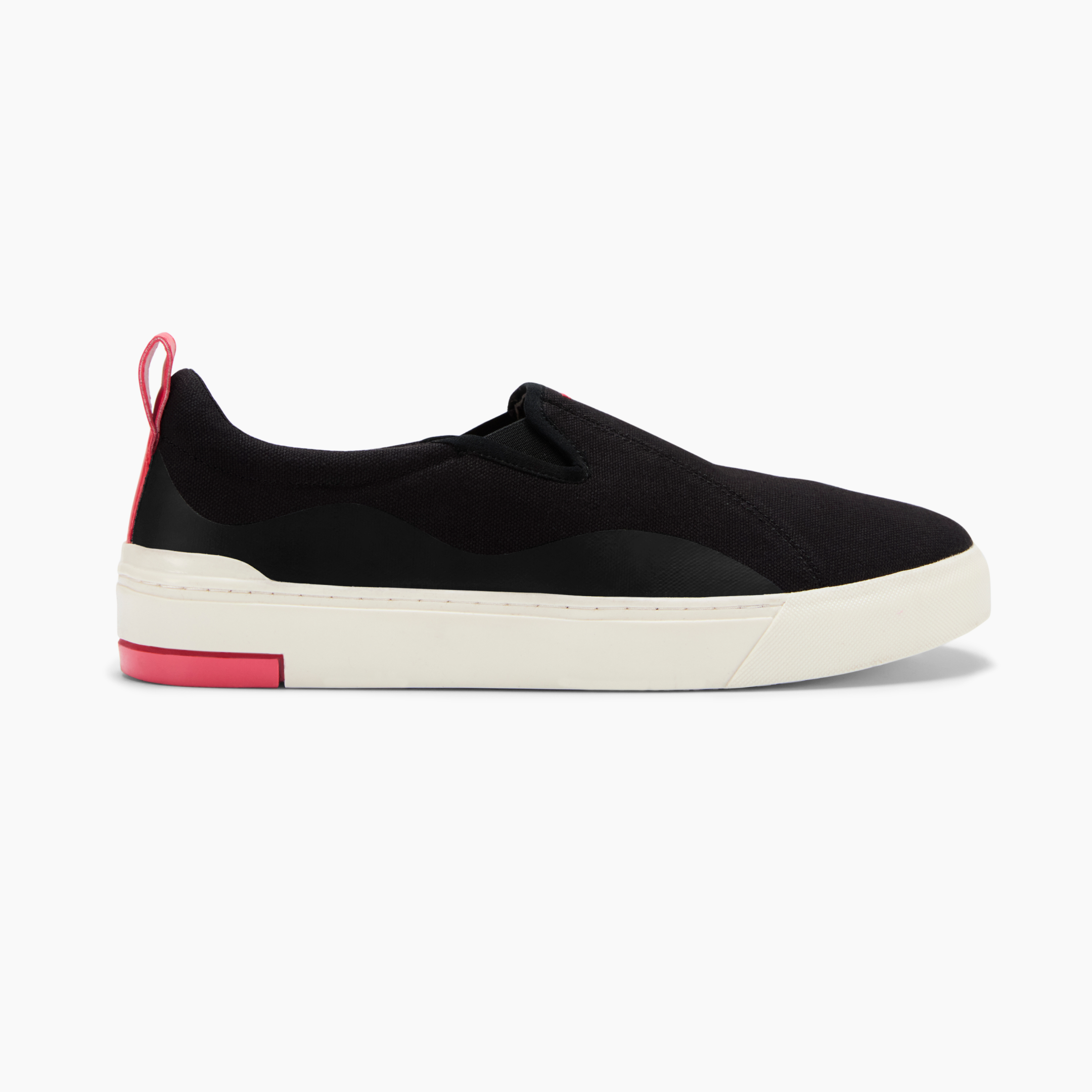 Ludic Orca Black Enhanced Canvas slip-on sneakers