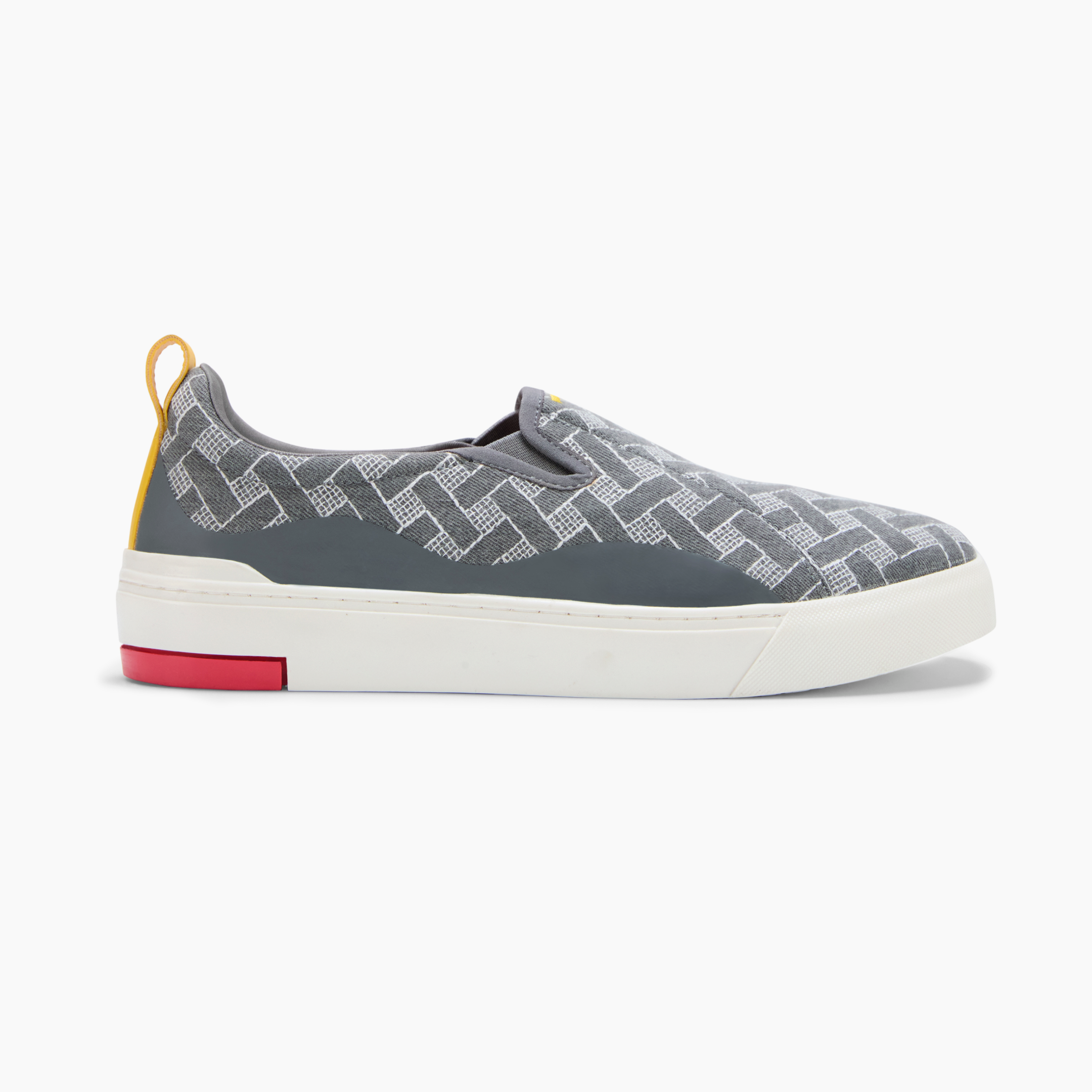 Ludic Piscator Grey Enhanced Canvas slip-on sneakers