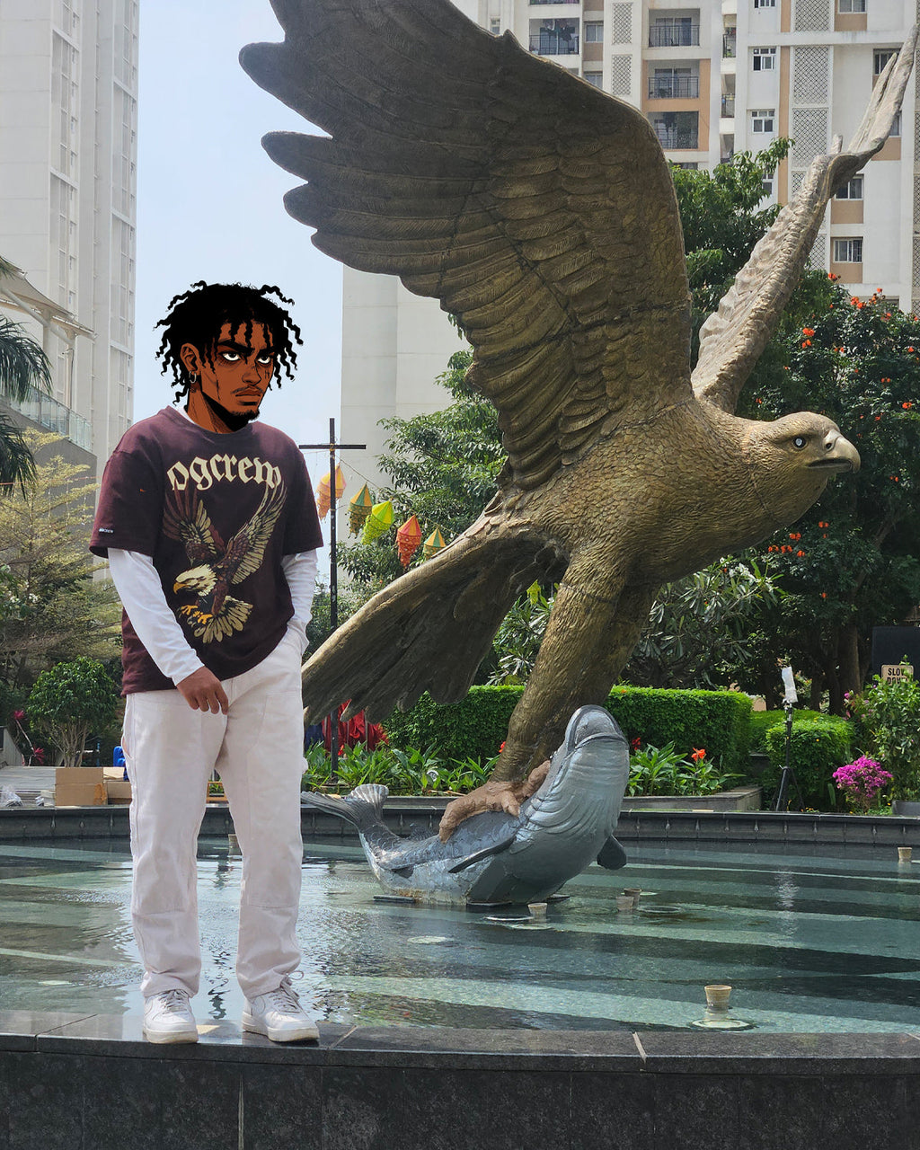 MOCHA BROWN EAGLE T-SHIRT