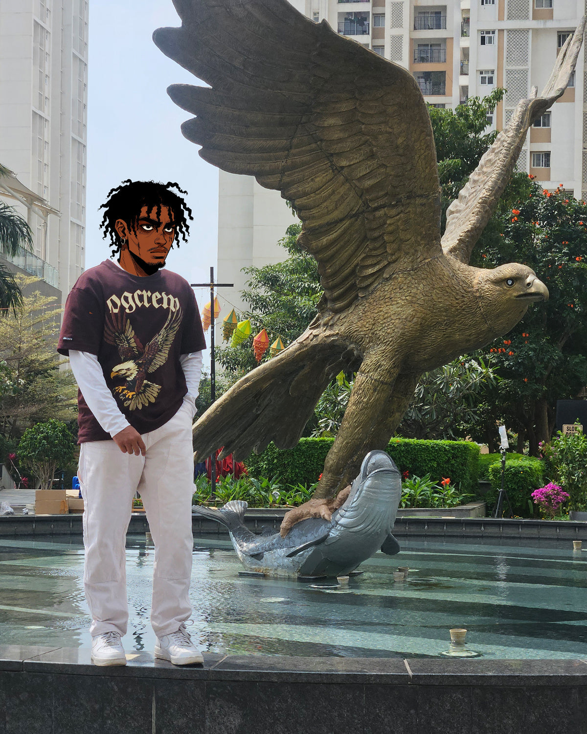 MOCHA BROWN EAGLE T-SHIRT