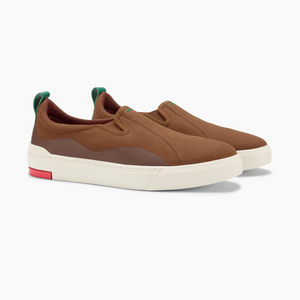 Ludic Petrichor Brown Enhanced Canvas slip-on sneakers