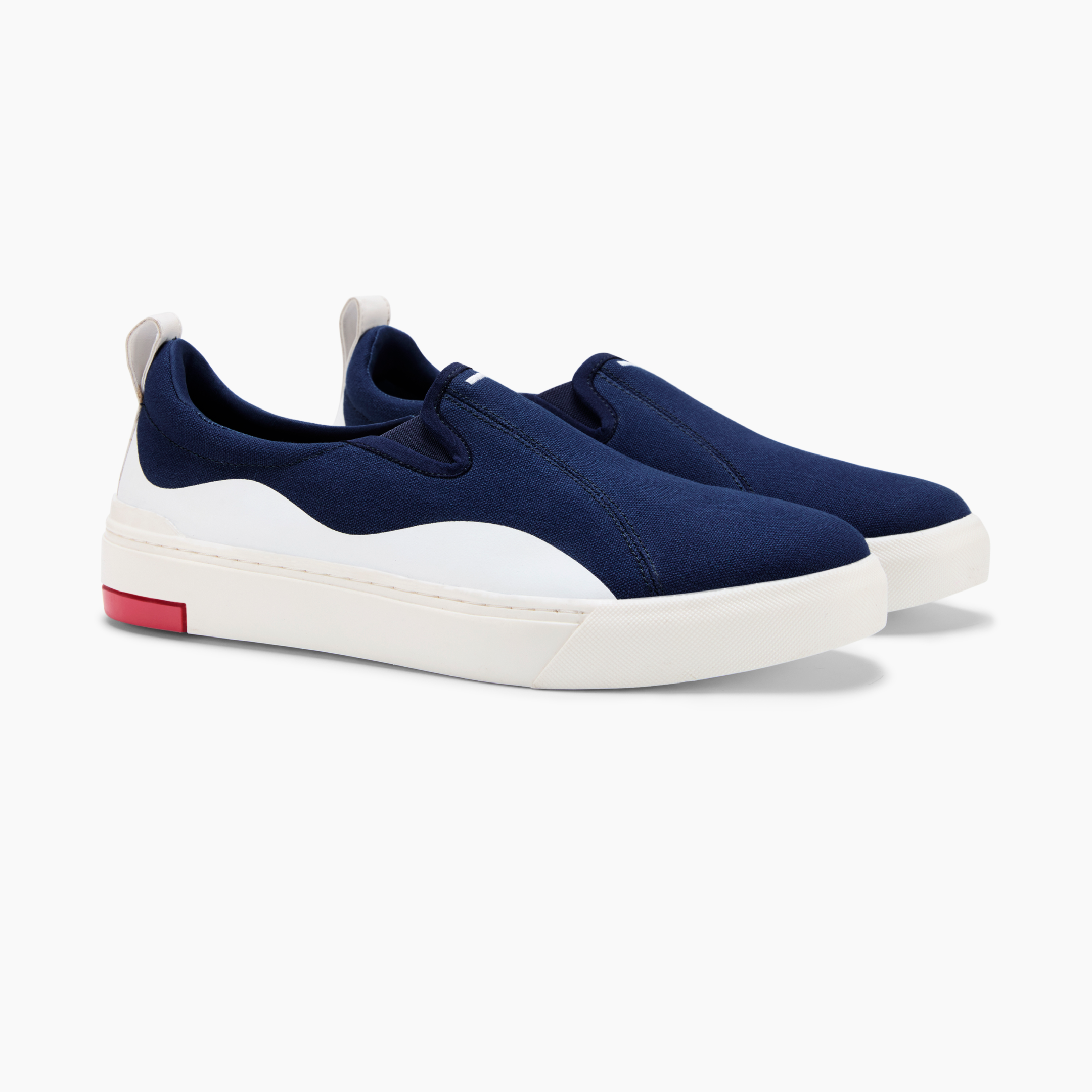 Ludic Wavey Blue Enhanced Canvas slip-on sneakers