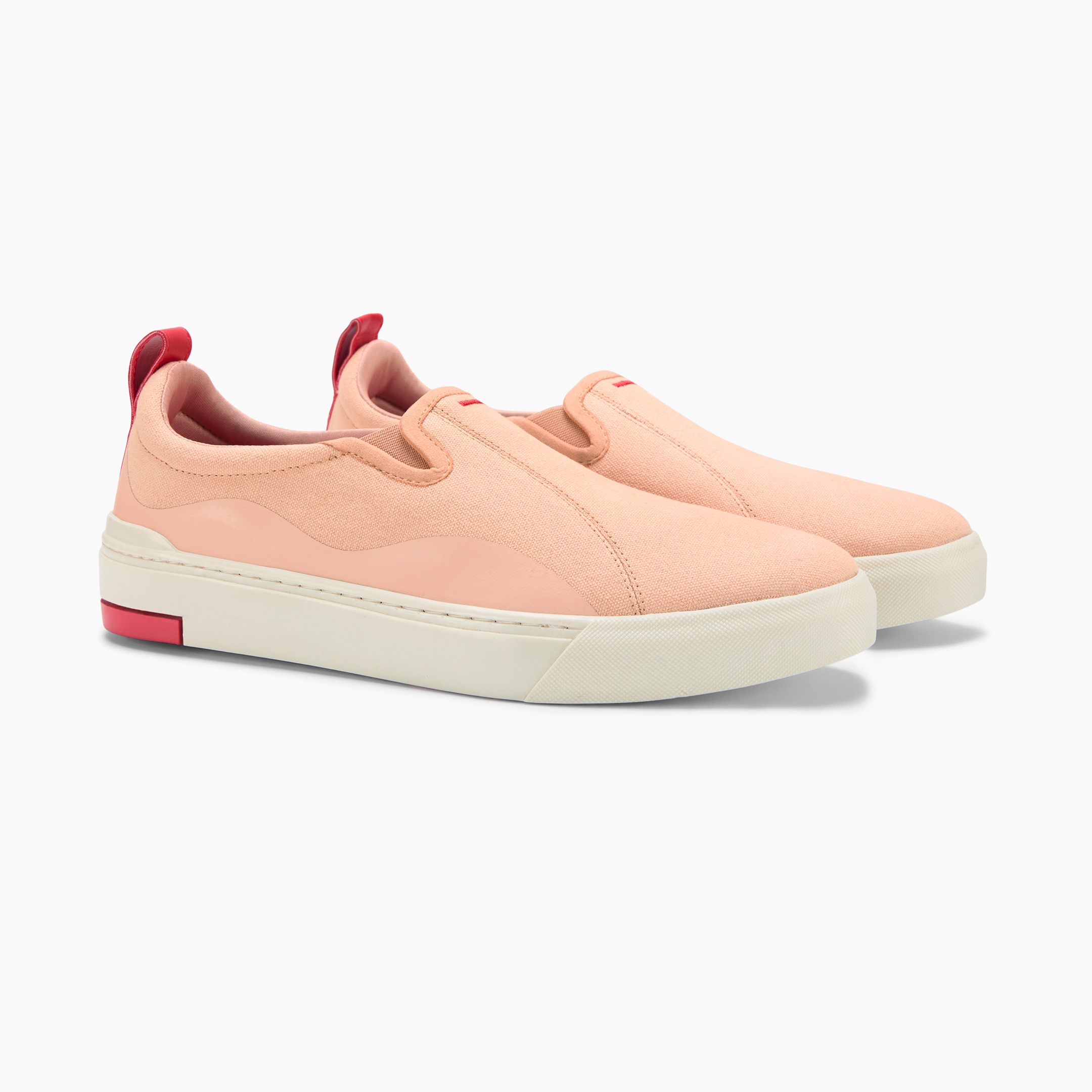 Ludic Himalayan Pink Enhanced Canvas slip-on sneakers