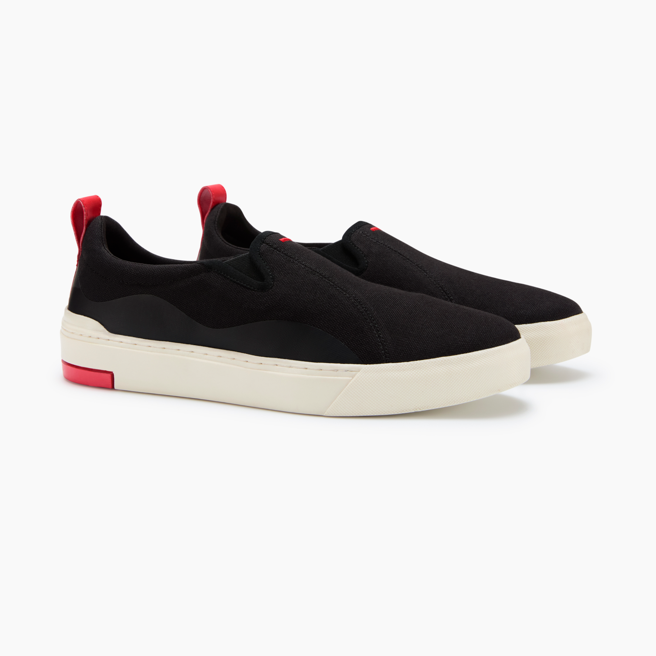 Ludic Orca Black Enhanced Canvas slip-on sneakers
