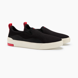 Ludic Orca Black Enhanced Canvas slip-on sneakers