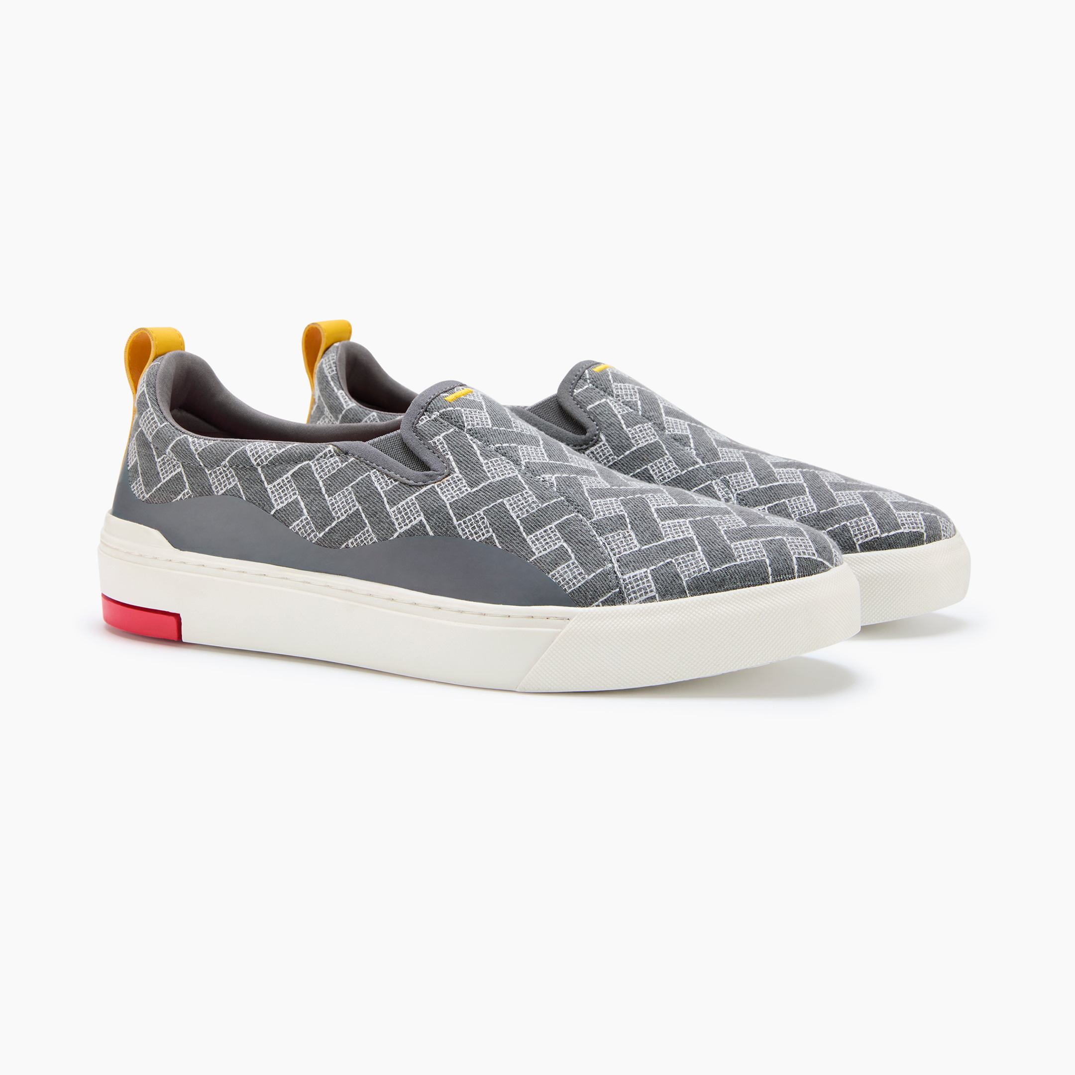 Ludic Piscator Grey Enhanced Canvas slip-on sneakers
