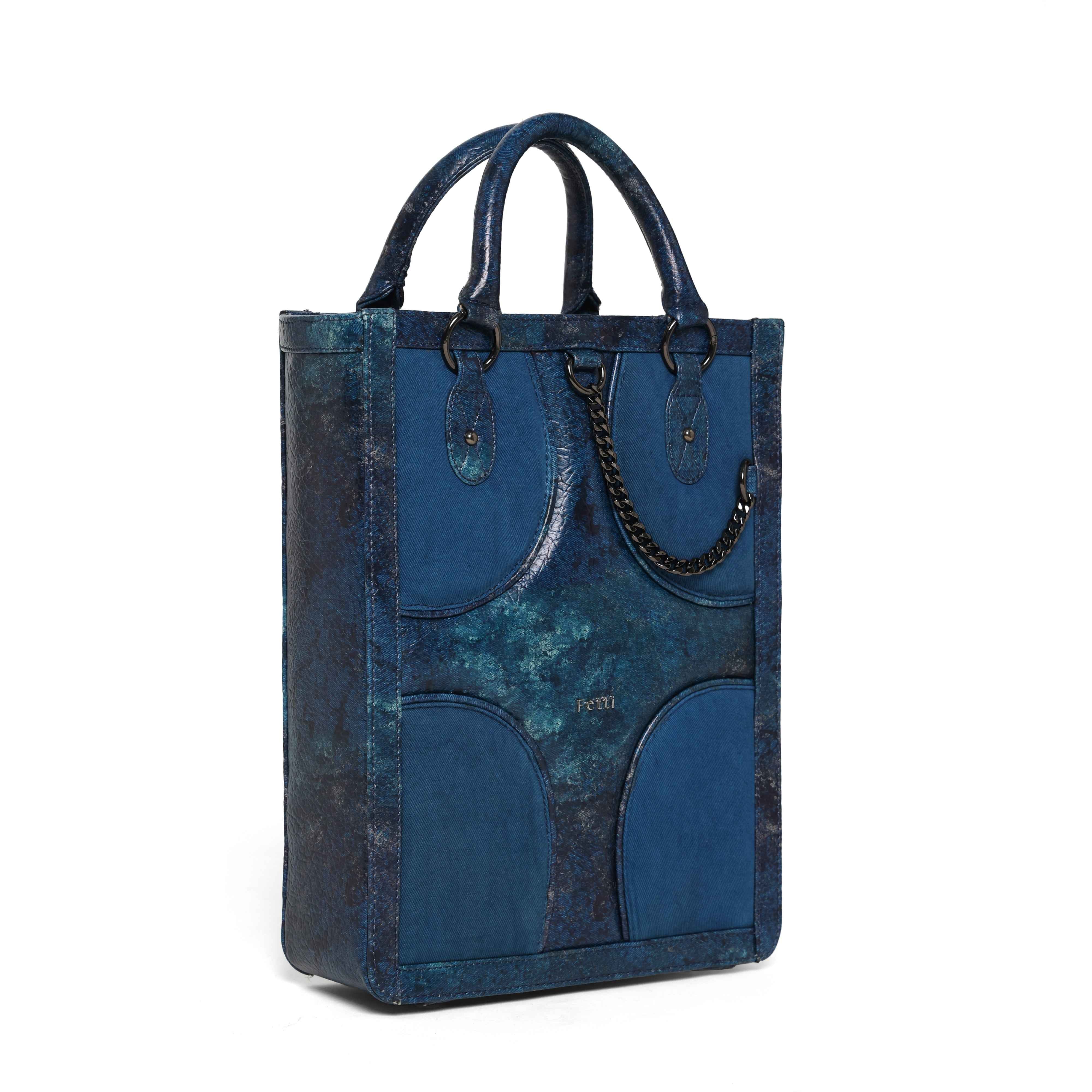 Muddled Shopper Tote cum backpack- Rusted Grain