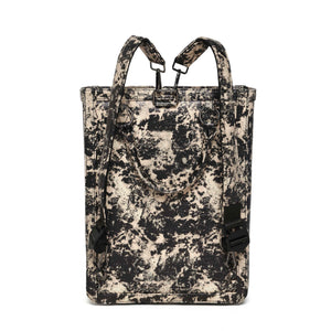 Muddled Shopper Tote cum backpack- Oxidized olive