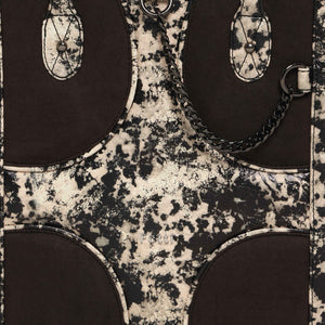 Muddled Shopper Tote cum backpack- Oxidized olive