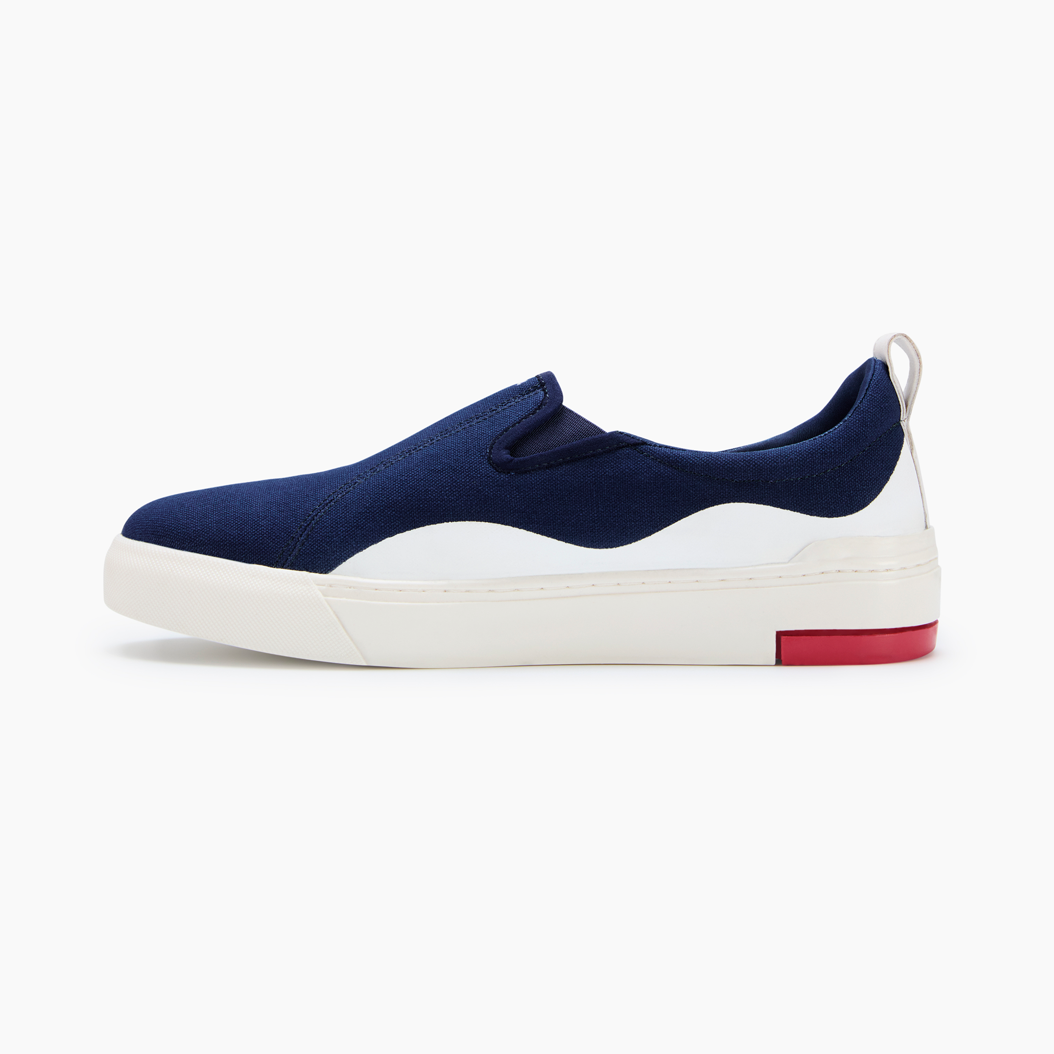 Ludic Wavey Blue Enhanced Canvas slip-on sneakers