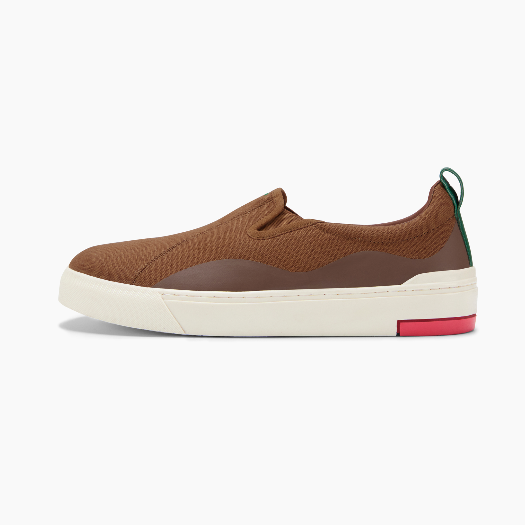 Ludic Petrichor Brown Enhanced Canvas slip-on sneakers