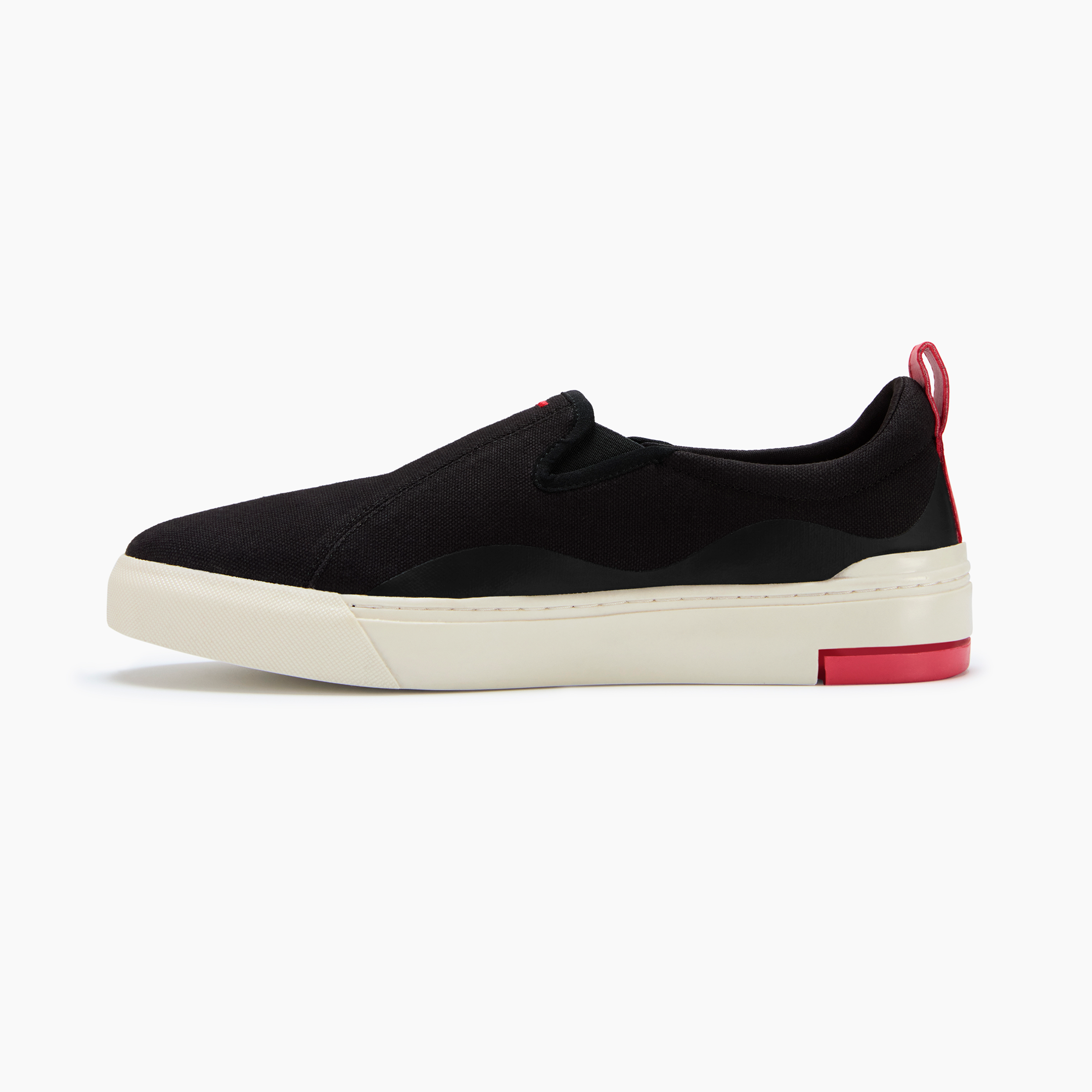 Ludic Orca Black Enhanced Canvas slip-on sneakers