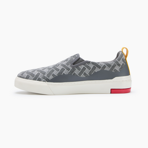 Ludic Piscator Grey Enhanced Canvas slip-on sneakers