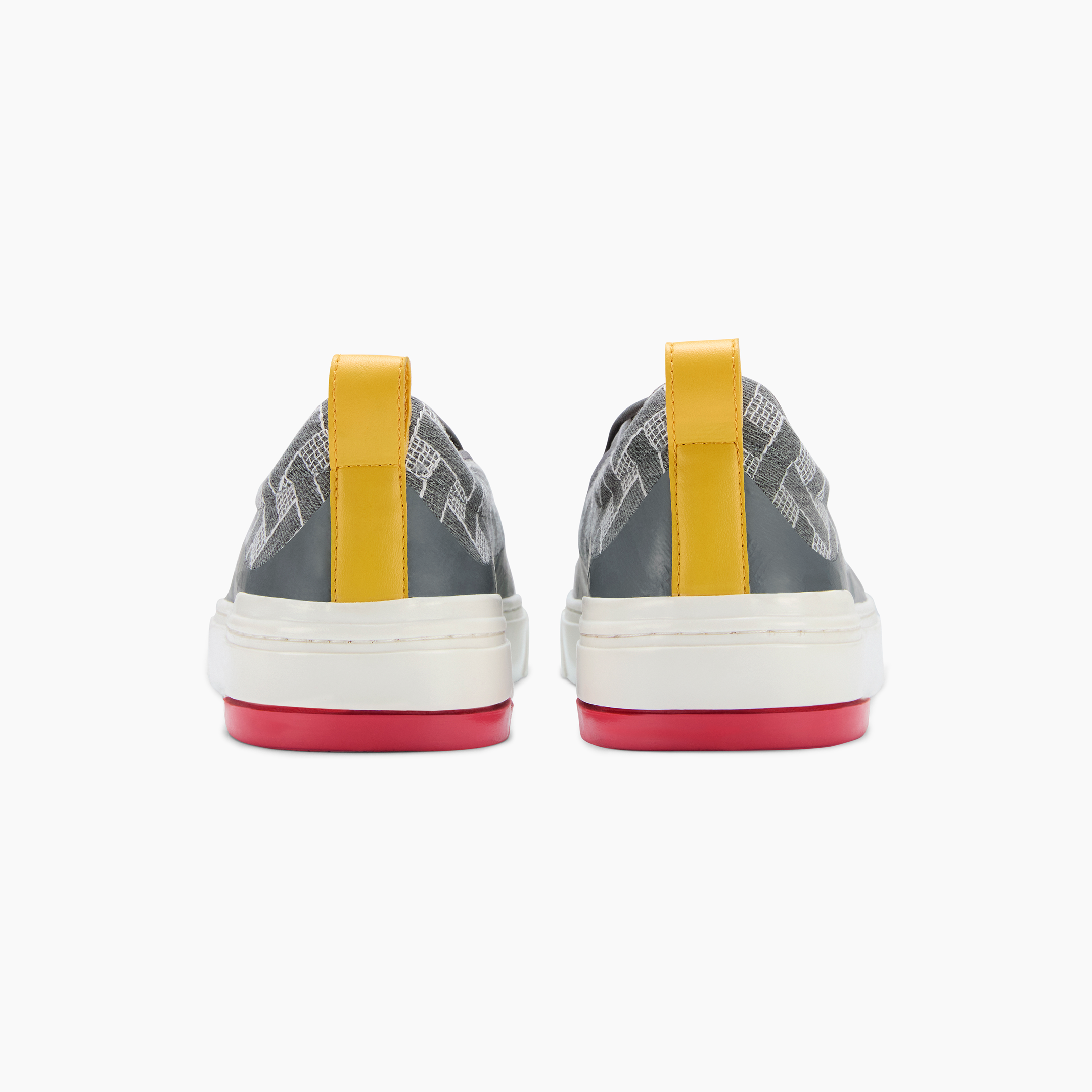 Ludic Piscator Grey Enhanced Canvas slip-on sneakers