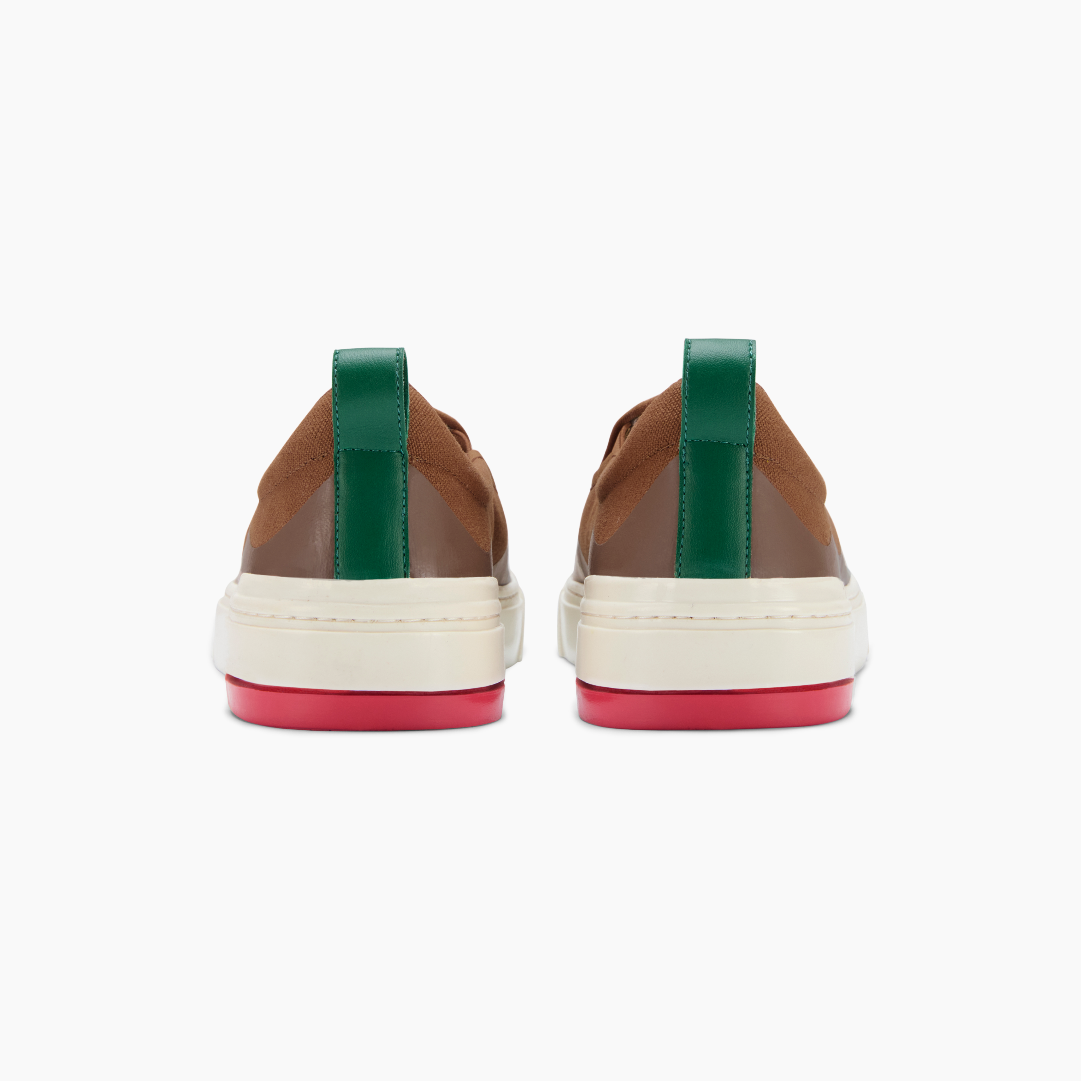 Ludic Petrichor Brown Enhanced Canvas slip-on sneakers