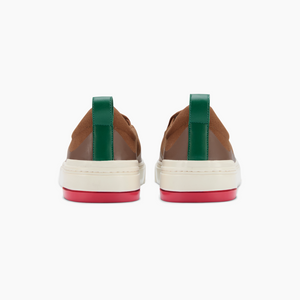 Ludic Petrichor Brown Enhanced Canvas slip-on sneakers