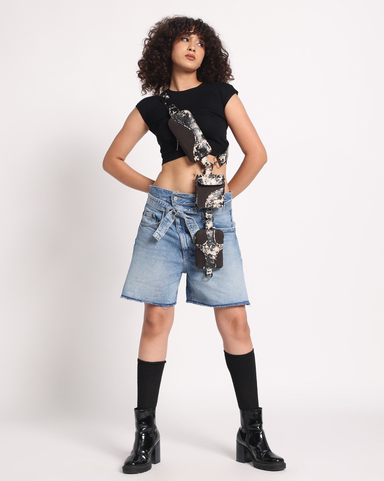 Muddled Cargo Crossbody Belt - Rusted Grain - Fetti