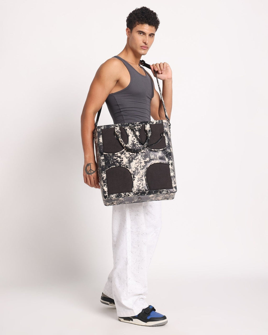 Oversized Muddled Shopper Tote - Rusted Grain - Fetti