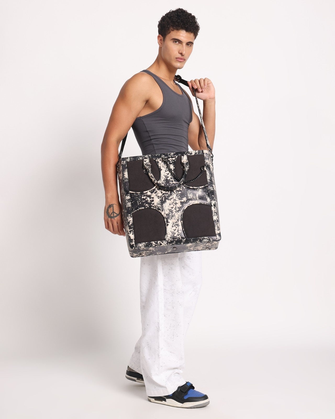 Oversized Muddled Shopper Tote - Rusted Grain - Fetti