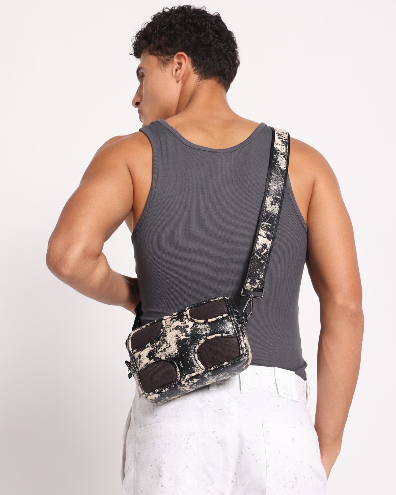 Muddled Unisex Sling Bag - Rusted Grain - Fetti