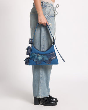 Muddled 3 Pocket Cargo Bag (Small) - Cracked Indigo - Fetti