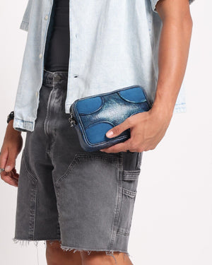 Muddled Unisex Sling Bag - Cracked Indigo - Fetti