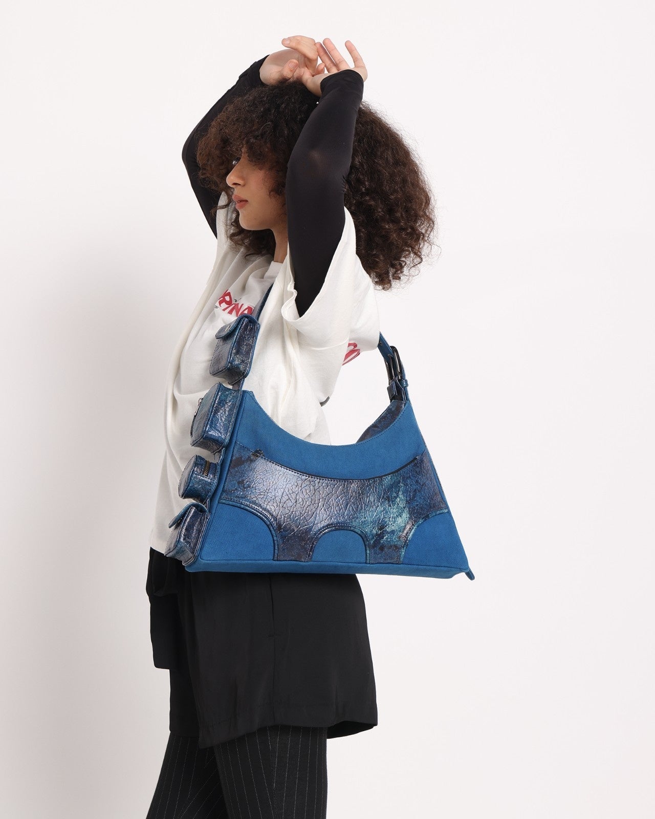 Muddled Cargo Bag - 4 Pocket Cracked Indigo - Fetti