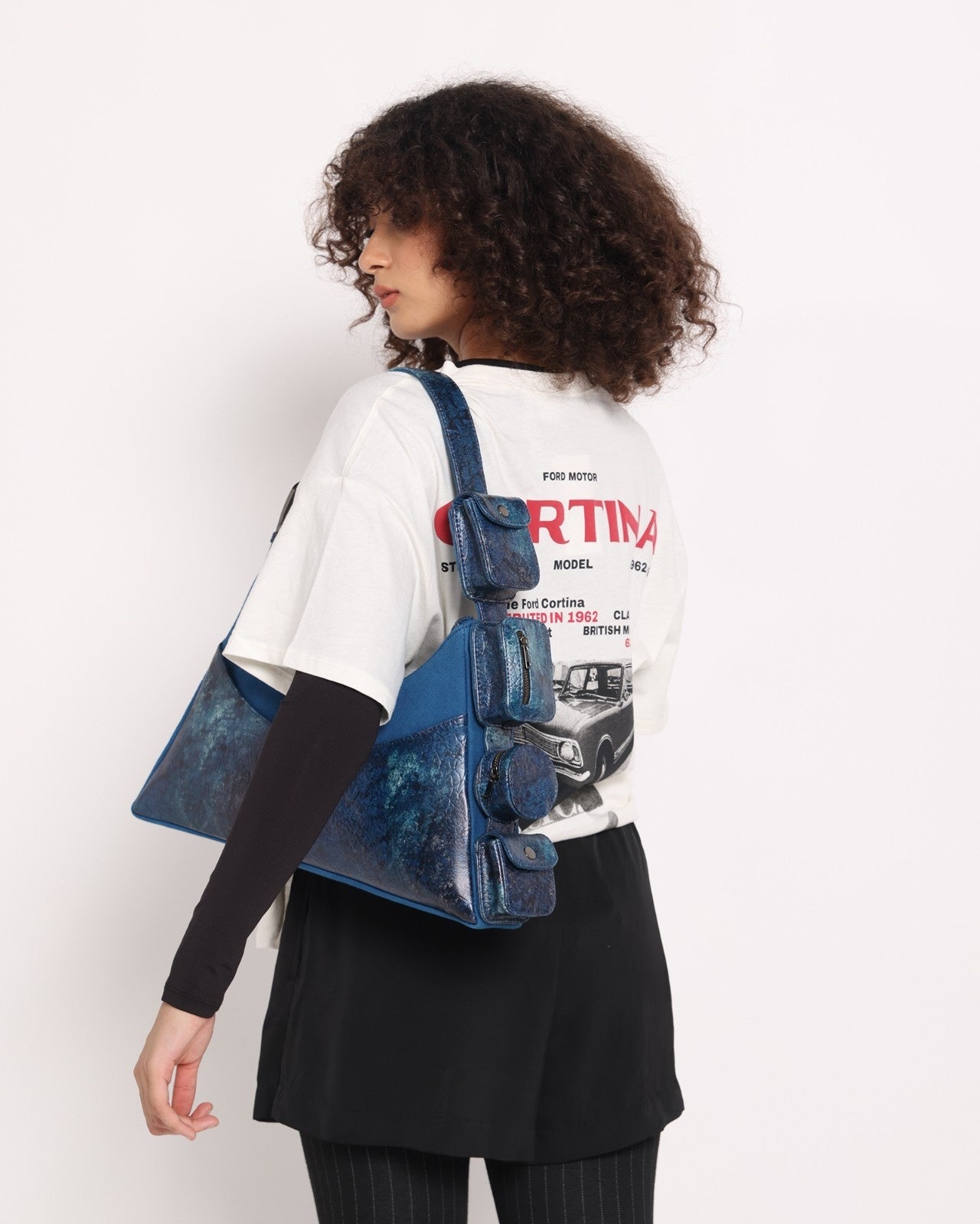 Muddled Cargo Bag - 4 Pocket Cracked Indigo - Fetti