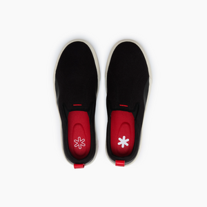 Ludic Orca Black Enhanced Canvas slip-on sneakers