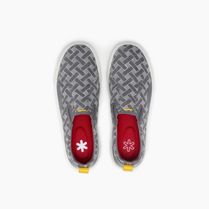 Ludic Piscator Grey Enhanced Canvas slip-on sneakers