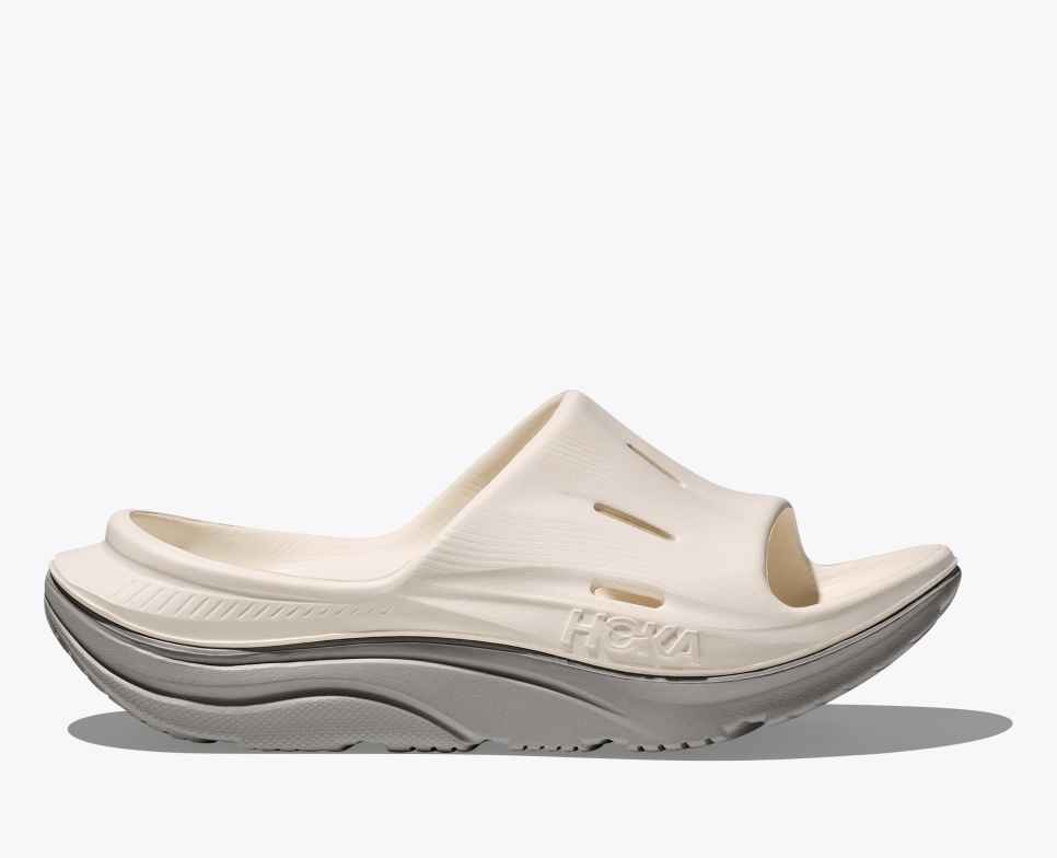HOKA ORA Recovery Slide 3 "alabaster / stardust"