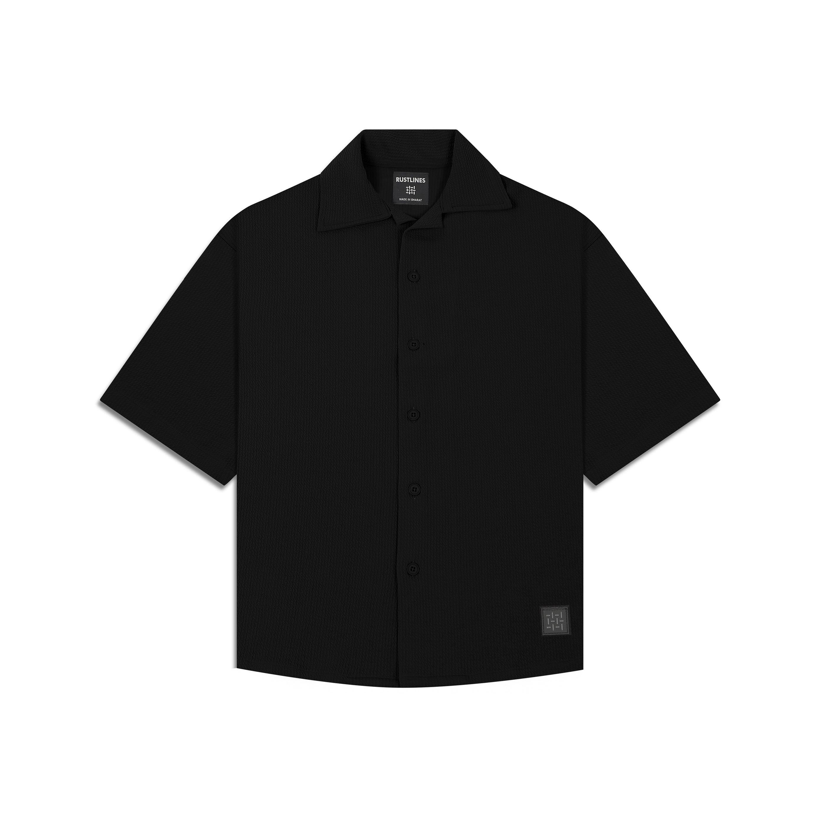 BLACK CO-ORD SET MEN'S SHIRT