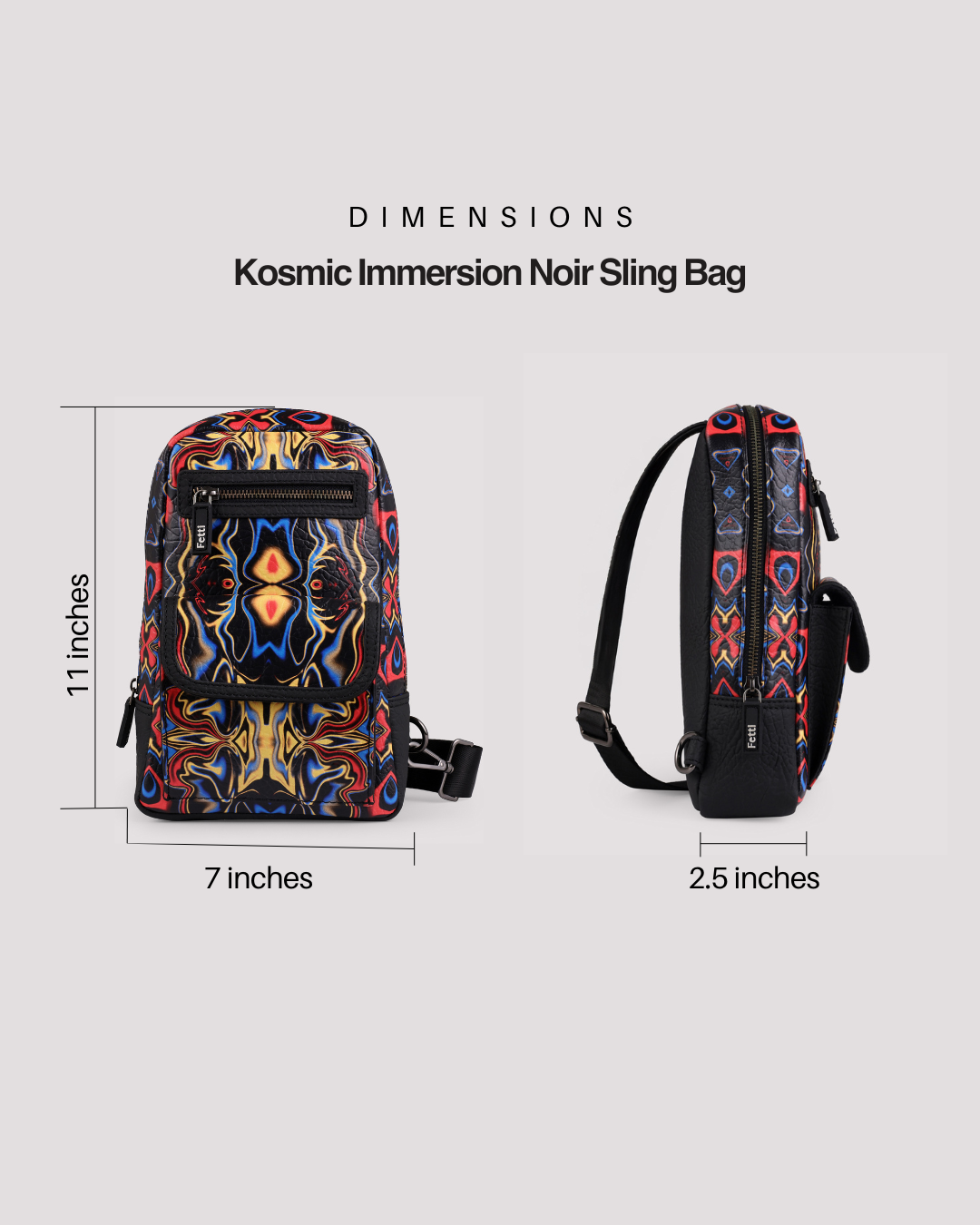 Kosmic Immersion Sling Bag - Noir Men - Fetti