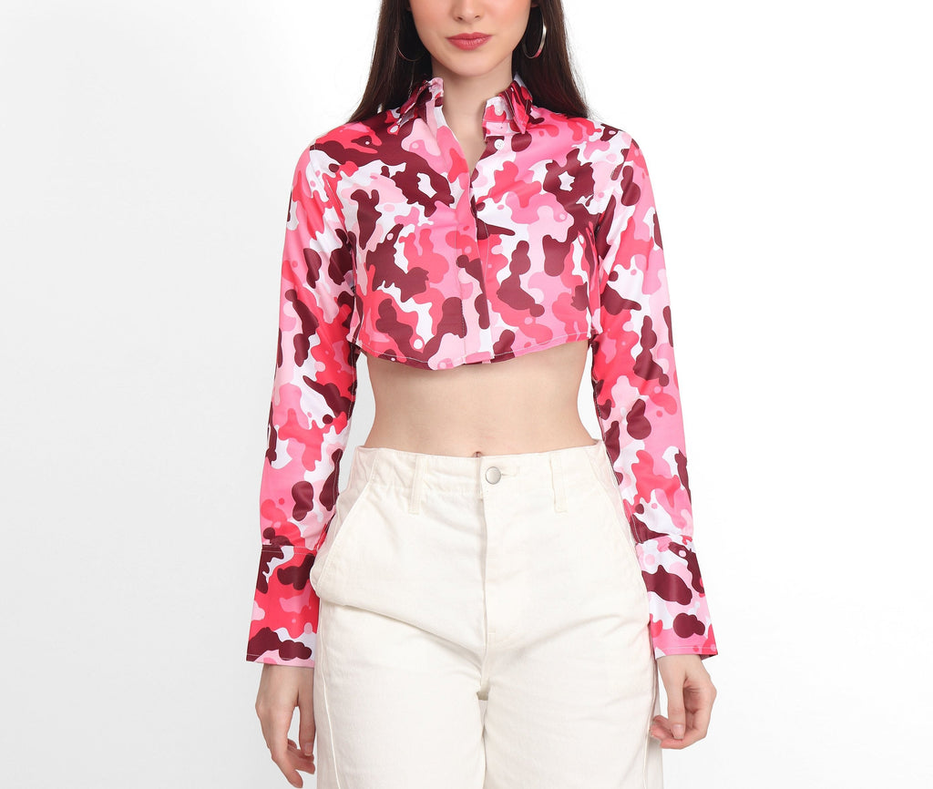 Winery Camo Cropped Shirt