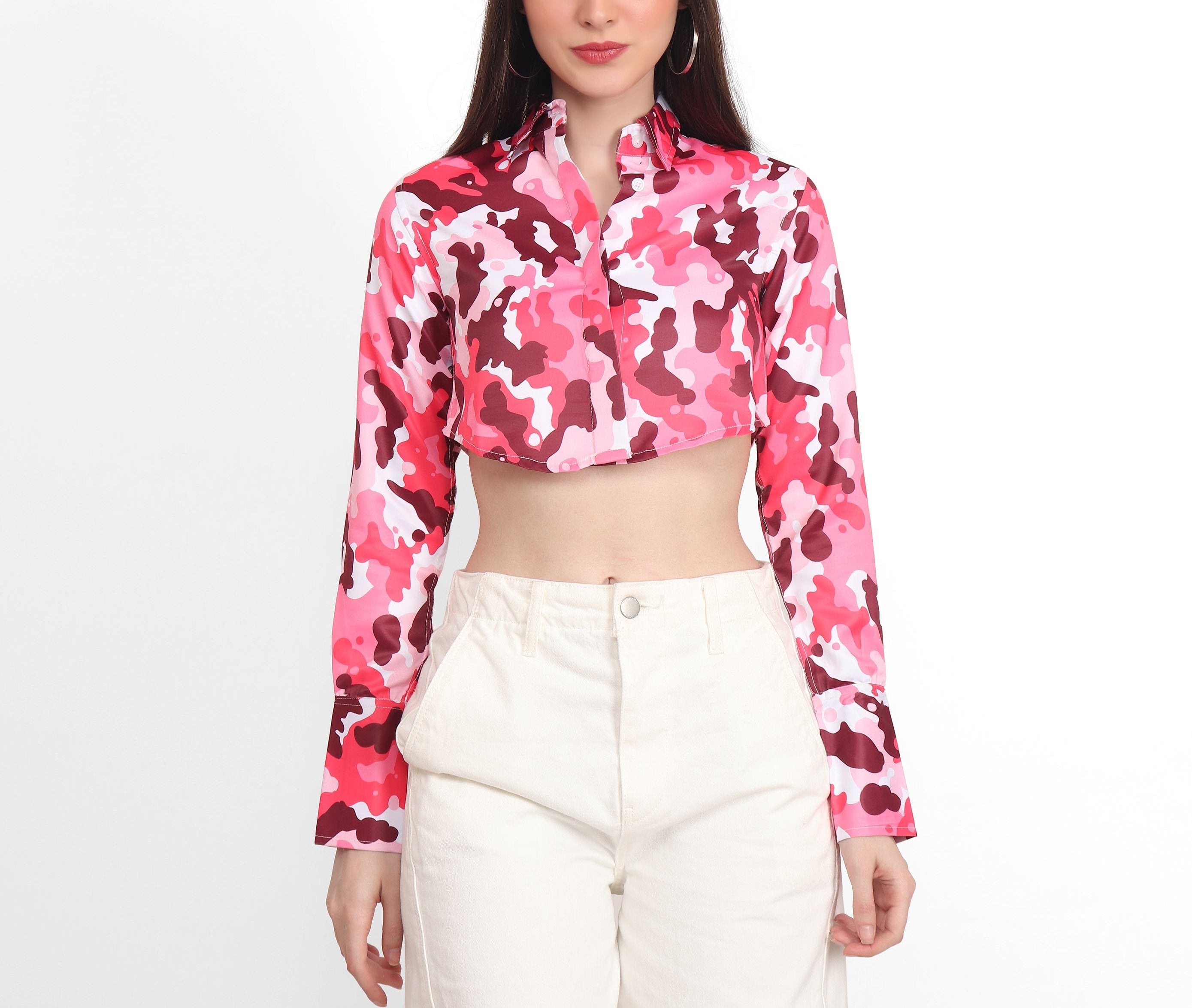 Winery Camo Cropped Shirt