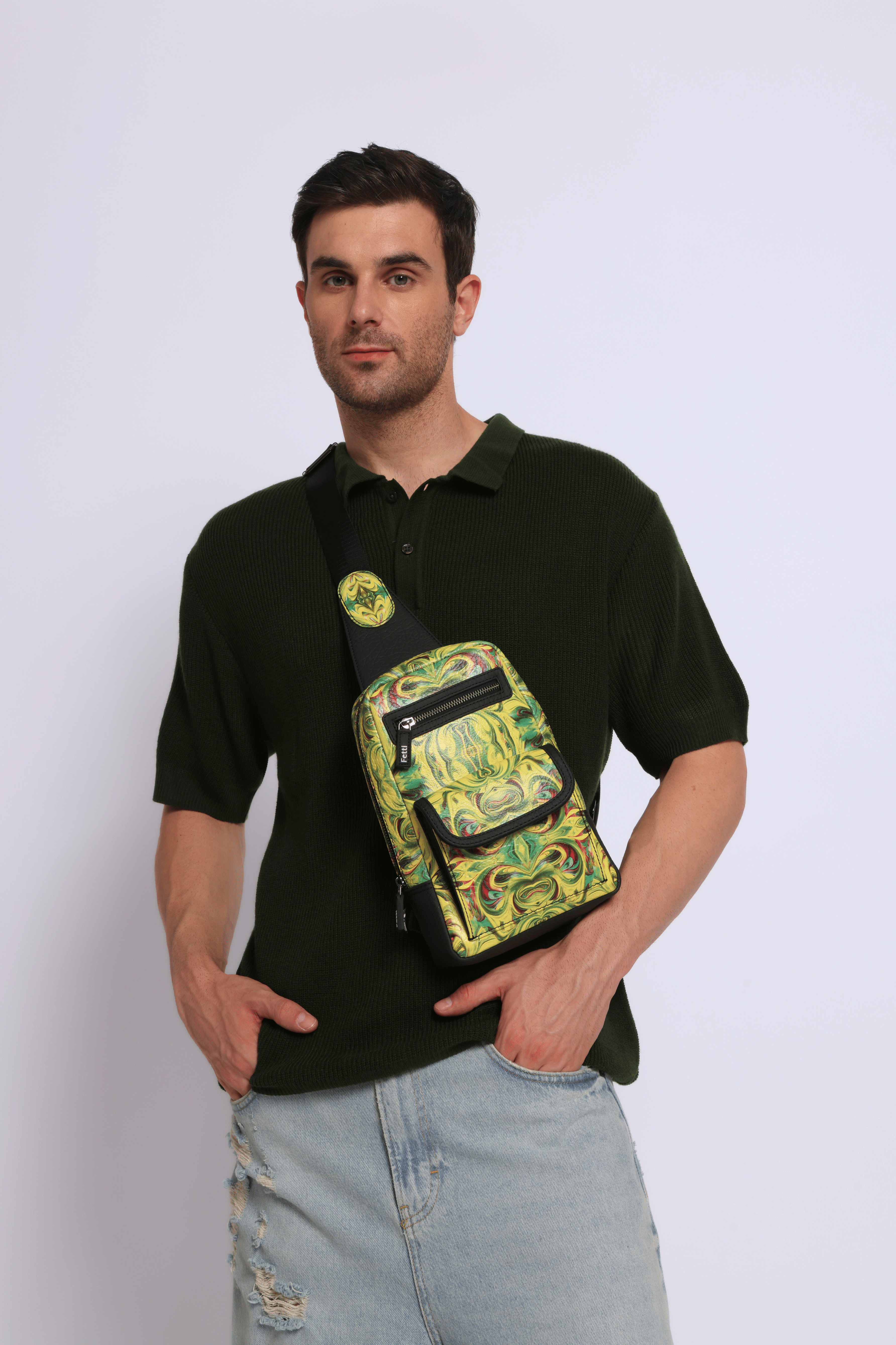 Kosmic Immersion Sling Bag - Helios Men - Fetti