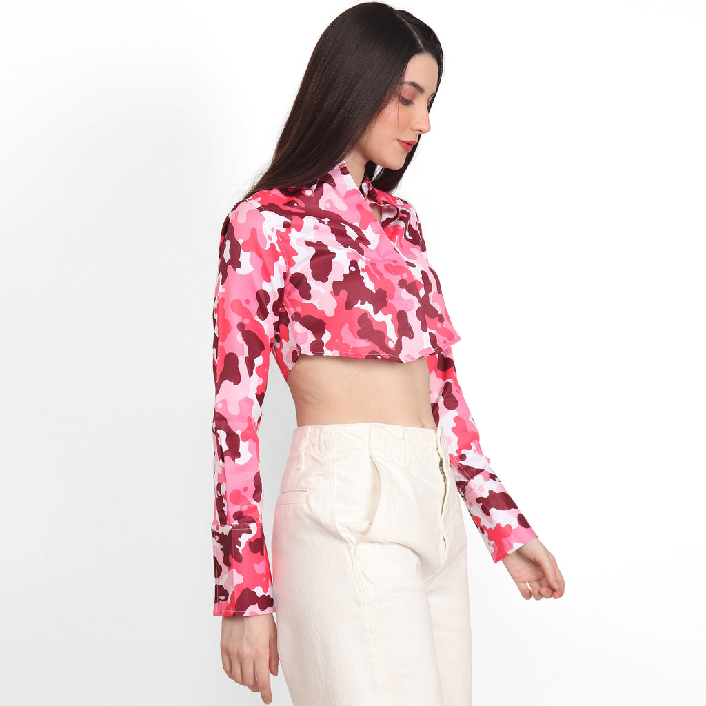 Winery Camo Cropped Shirt