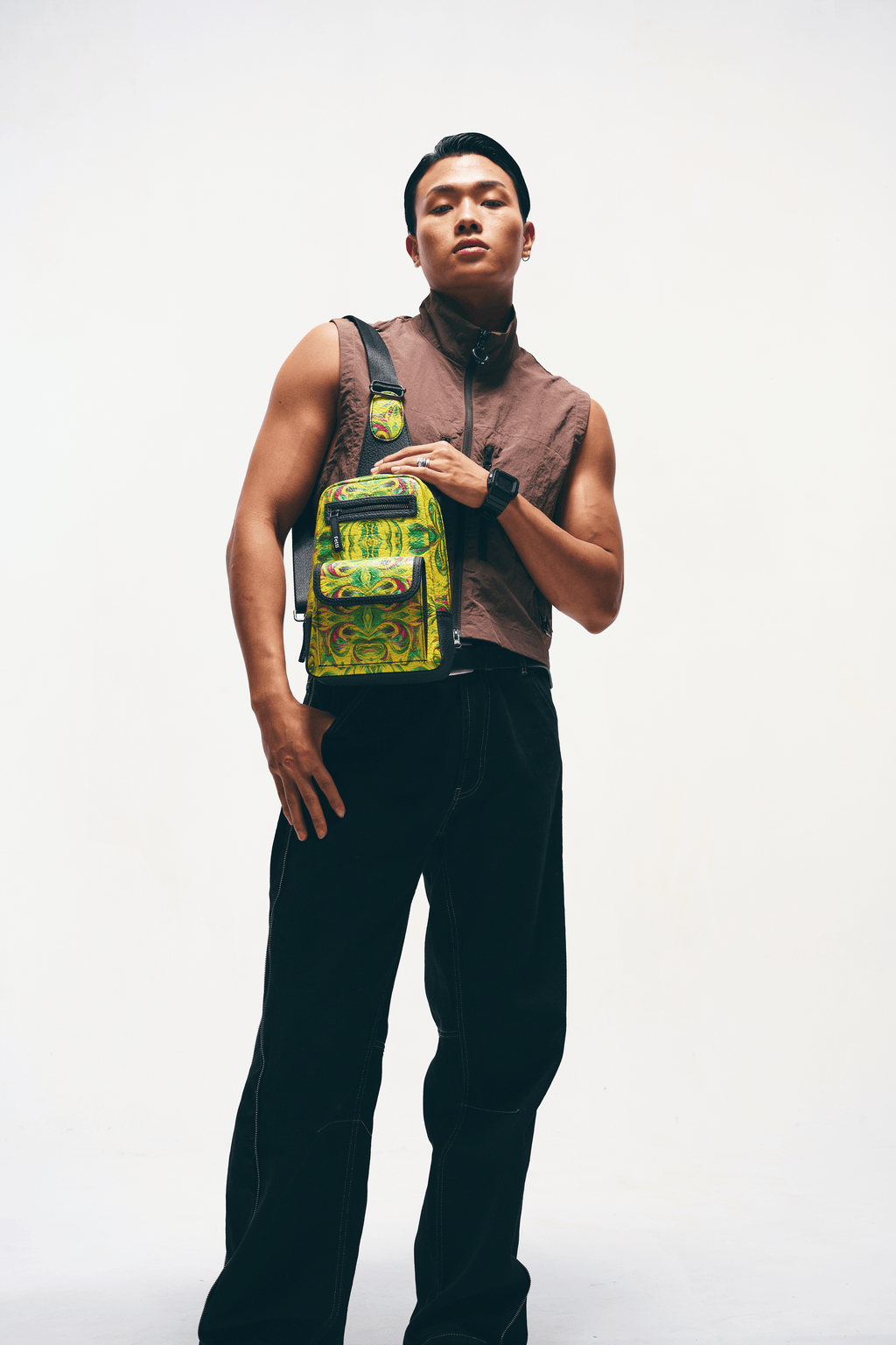 Kosmic Immersion Sling Bag - Helios Men - Fetti