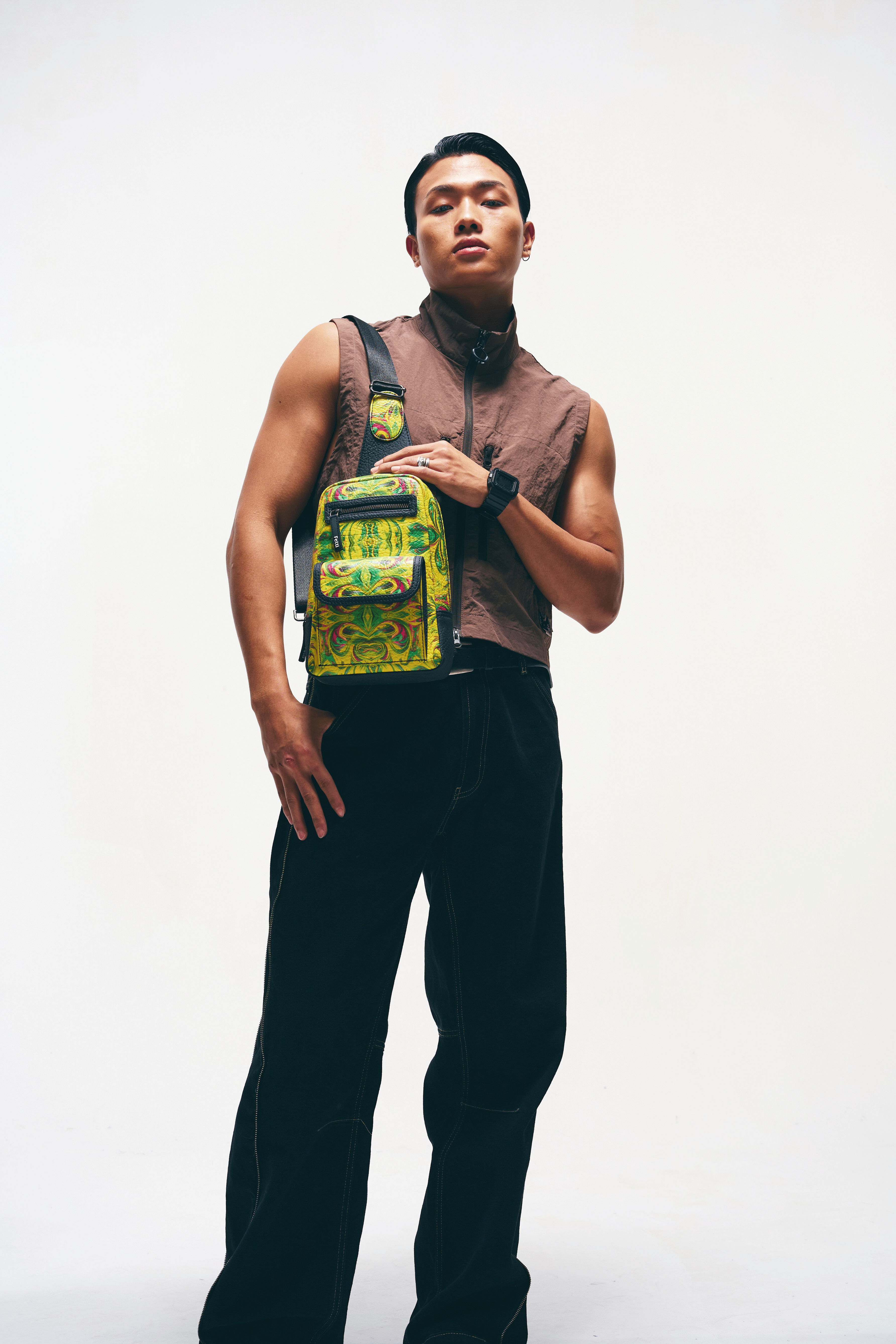 Kosmic Immersion Sling Bag - Helios Men - Fetti