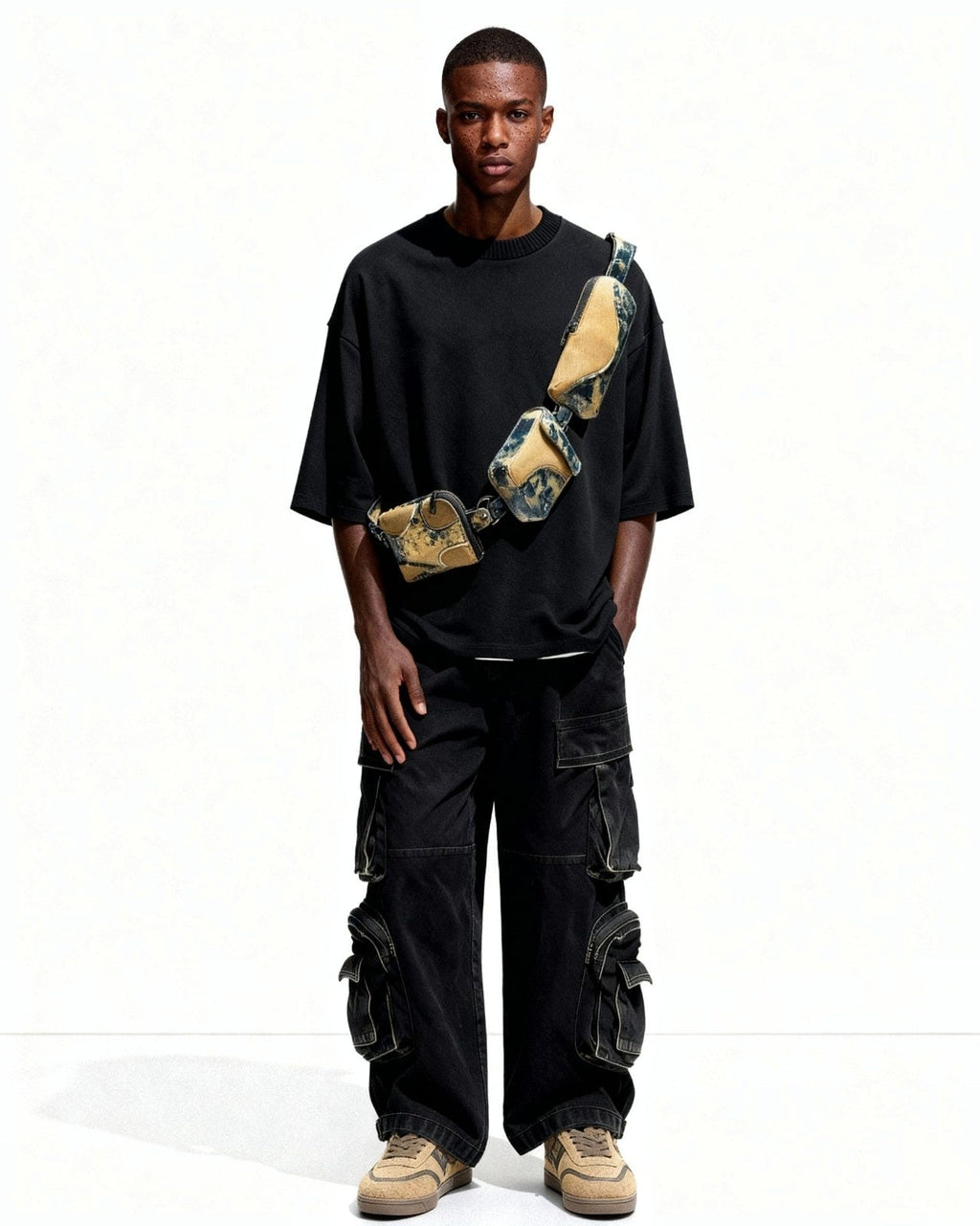 Muddled Cargo Crossbody Belt - Oxidized Olive - Fetti