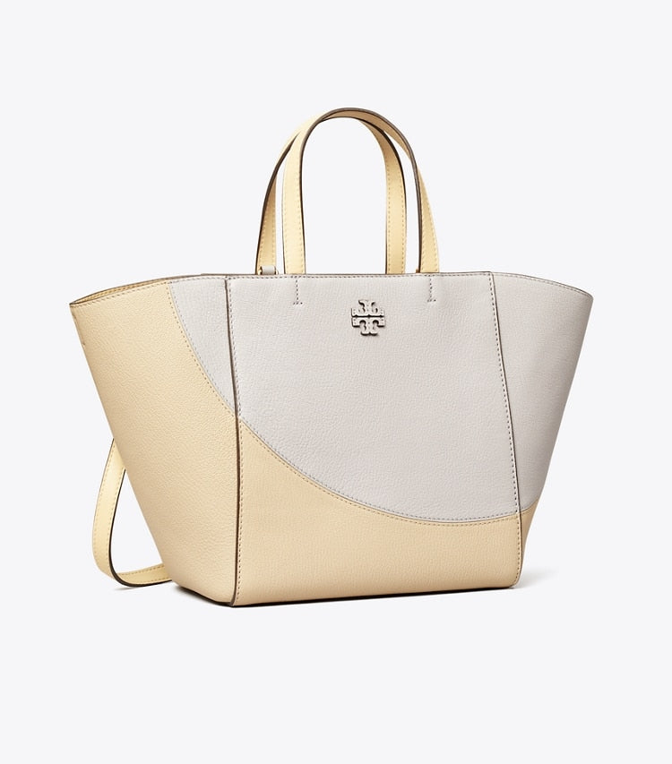 Tory Burch McGraw Colorblock Carryall Bay Gray Multi