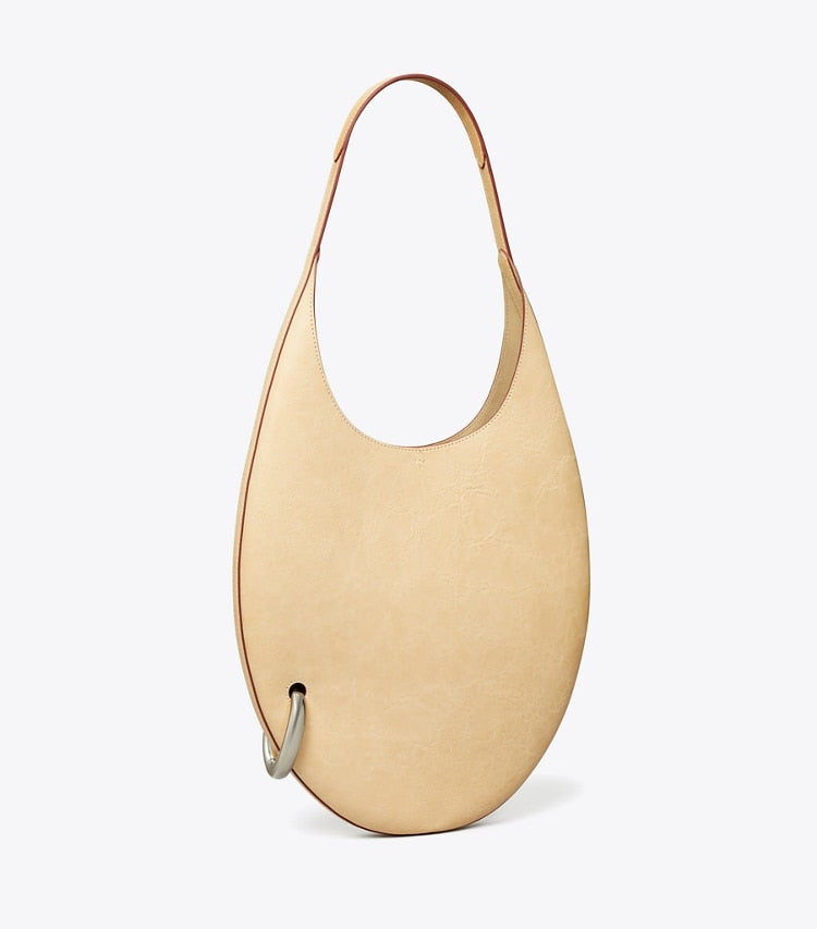 Tory Burch Pierced Handbag Smoky Tan