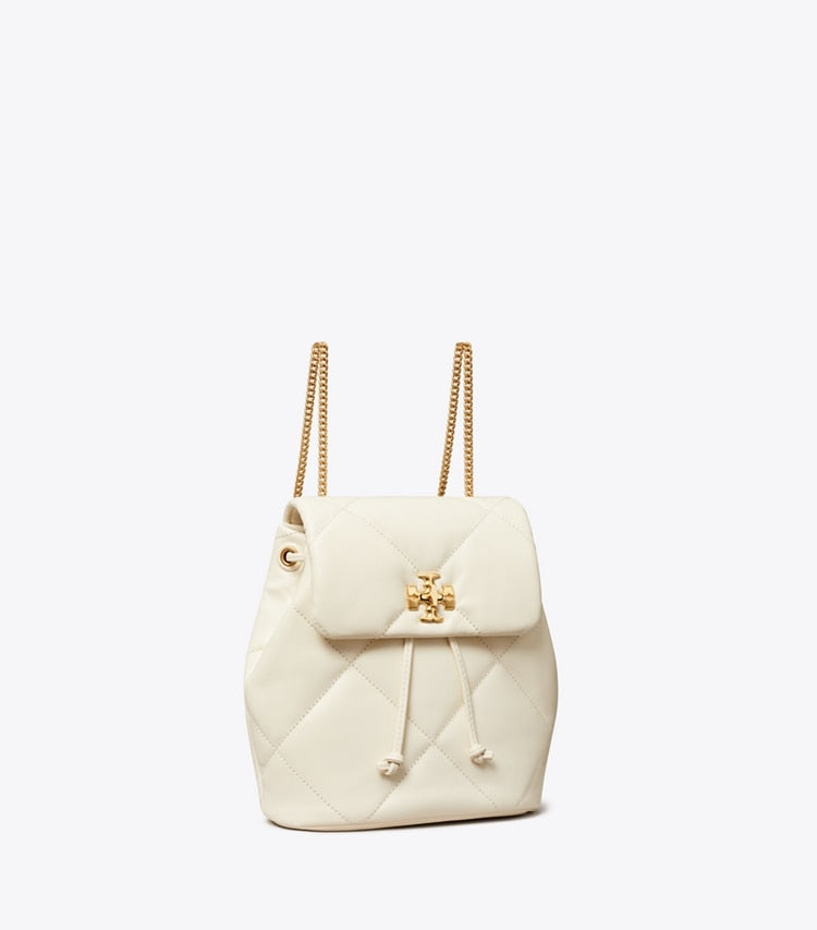 Tory Burch Mini Kira Diamond Quilt Backpack Warm White