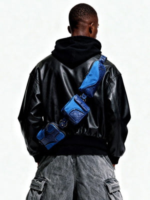 Muddled Cargo Crossbody Belt - Cracked Indigo - Fetti