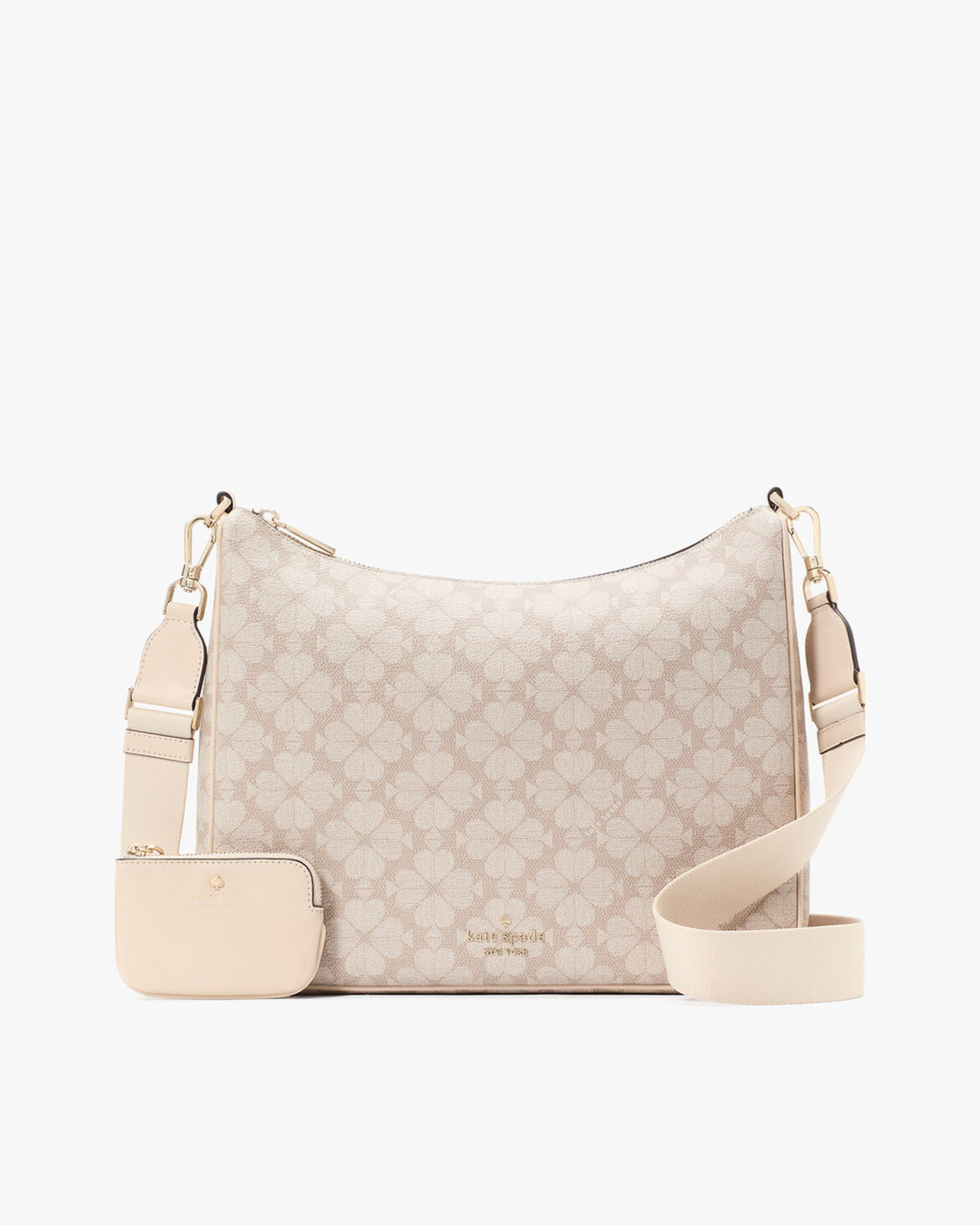 Kate Spade Spade Flower Large Crossbody With Pouch 'Dark Beige Multi'