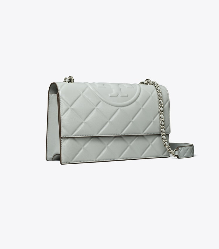 Tory Burch Small Fleming Convertible Shoulder Bag Gray