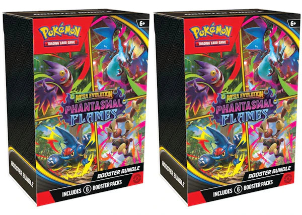 2025 Pokémon Mega Evolution Phantasmal Flames Booster Bundle 2x Lot