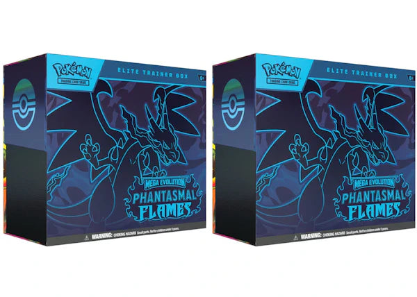 2025 Pokémon Mega Evolution Phantasmal Flames Elite Trainer Box 2x Lot